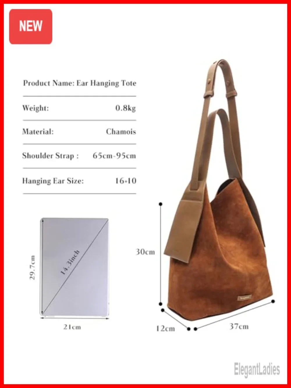 Large Suede Hobo Bag with Top Handle Adjustable Crossbody Strap